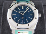 Audemars Piguet Royal Oak Jumbo Extra Thin Blue Dial 39 mm 15202 New Old Stock August 2020