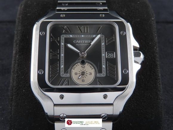 Cartier Santos De Cartier Large Dual Time Zone 40.2 mm WSSA0076 September 2024 (8 Years Warranty)