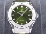 Hublot Classic Fusion Green Dial Titanium 42 mm 542.NX.8970.LR New October 2024