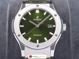 Hublot Classic Fusion Green Dial Titanium 42 mm 542.NX.8970.LR New January 2025