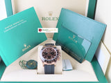 Rolex Daytona Oysterflex Ceramic Bezel 18 ct. Rose Gold Chocolate Dial 116515 New Old Stock Full Rolex Factory Stickers Intact March 2022