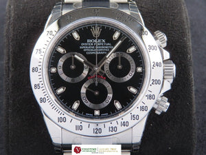 Rolex Daytona Black Dial "Alphanumeric" Series Unpolished Majority Stickers 116520 June 2013