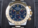 Rolex Daytona 18 ct. Yellow Gold / Stainless Steel Blue Racing Dial 116523 July 2013