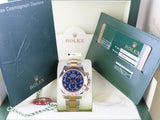 Rolex Daytona 18 ct. Yellow Gold / Stainless Steel Blue Racing Dial 116523 July 2013