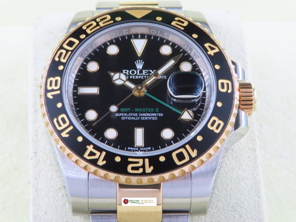 Rolex GMT Master II Ceramic Bezel 18 ct. Yellow Gold / Stainless Steel 116713 2017