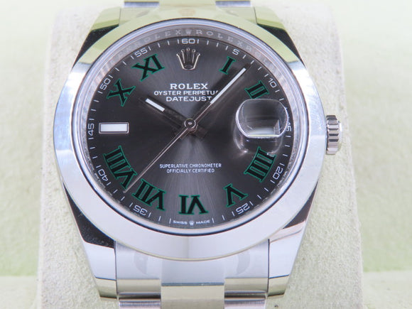 Rolex Datejust 41 mm Wimbledon Dial 126300 Unworn November 2021