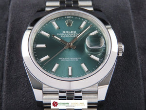 Rolex Datejust 41 mm Green Dial Jubilee 126300 New February 2025