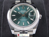 Rolex Datejust 41 mm Green Dial Jubilee 126300 New February 2025