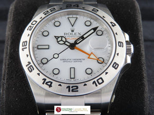 Rolex Explorer II 42 mm White Dial "G" Series 216570 Unworn (Most Original Rolex Factory Protective Stickers Still Intact) November 2013